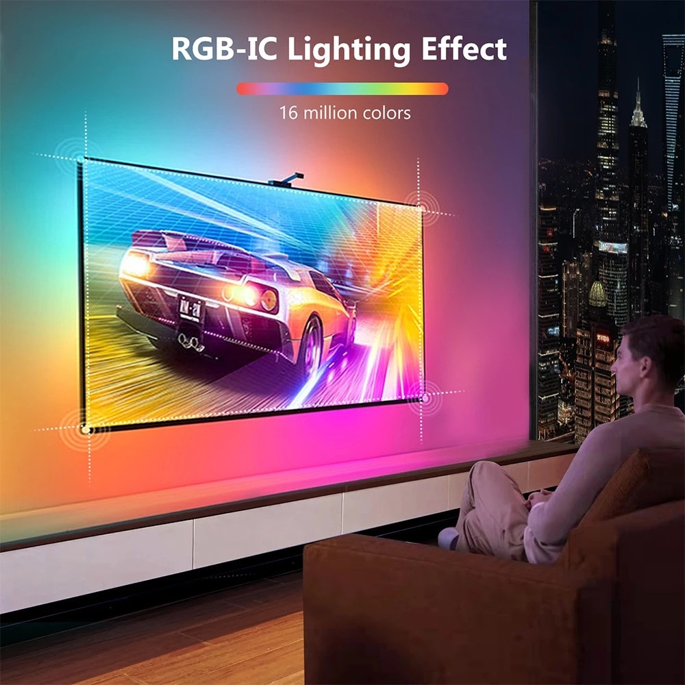 Ʈ ȭ TV Ʈ WS2811 LED Ʈ ,   Tuya Ʈ TV ambilight ȭ ȭ    PC tv